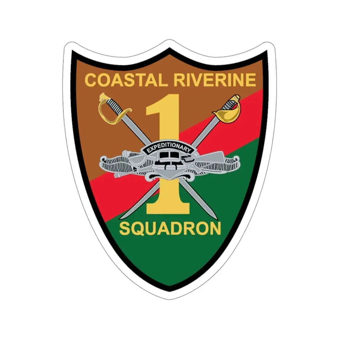 Coastal Riverine Squadron ONE (U.S. Navy) STICKER Vinyl Die-Cut Decal - The Sticker Space