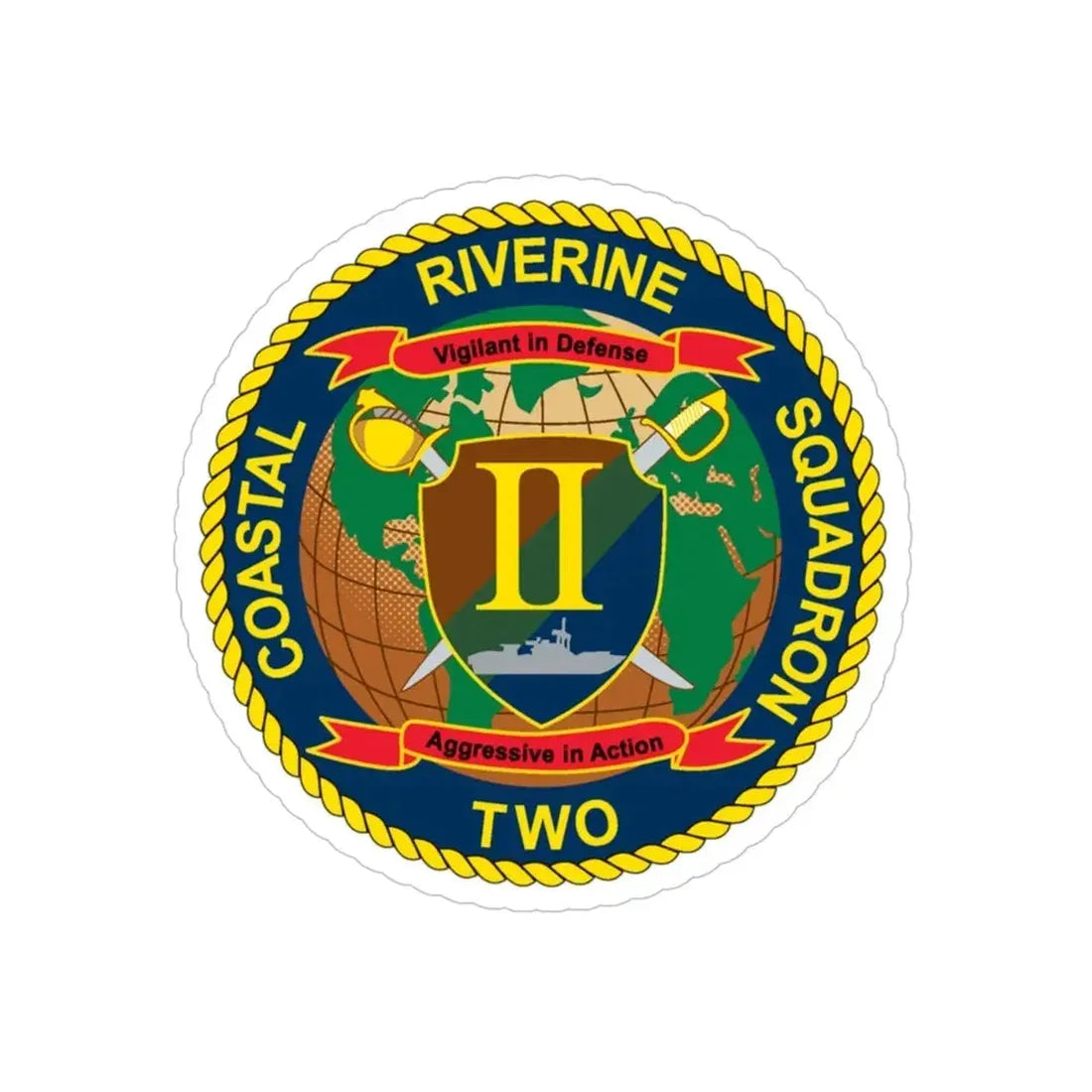 Coastal Riverine Squadron Two (U.S. Navy) Transparent STICKER Die-Cut Vinyl Decal - The Sticker Space