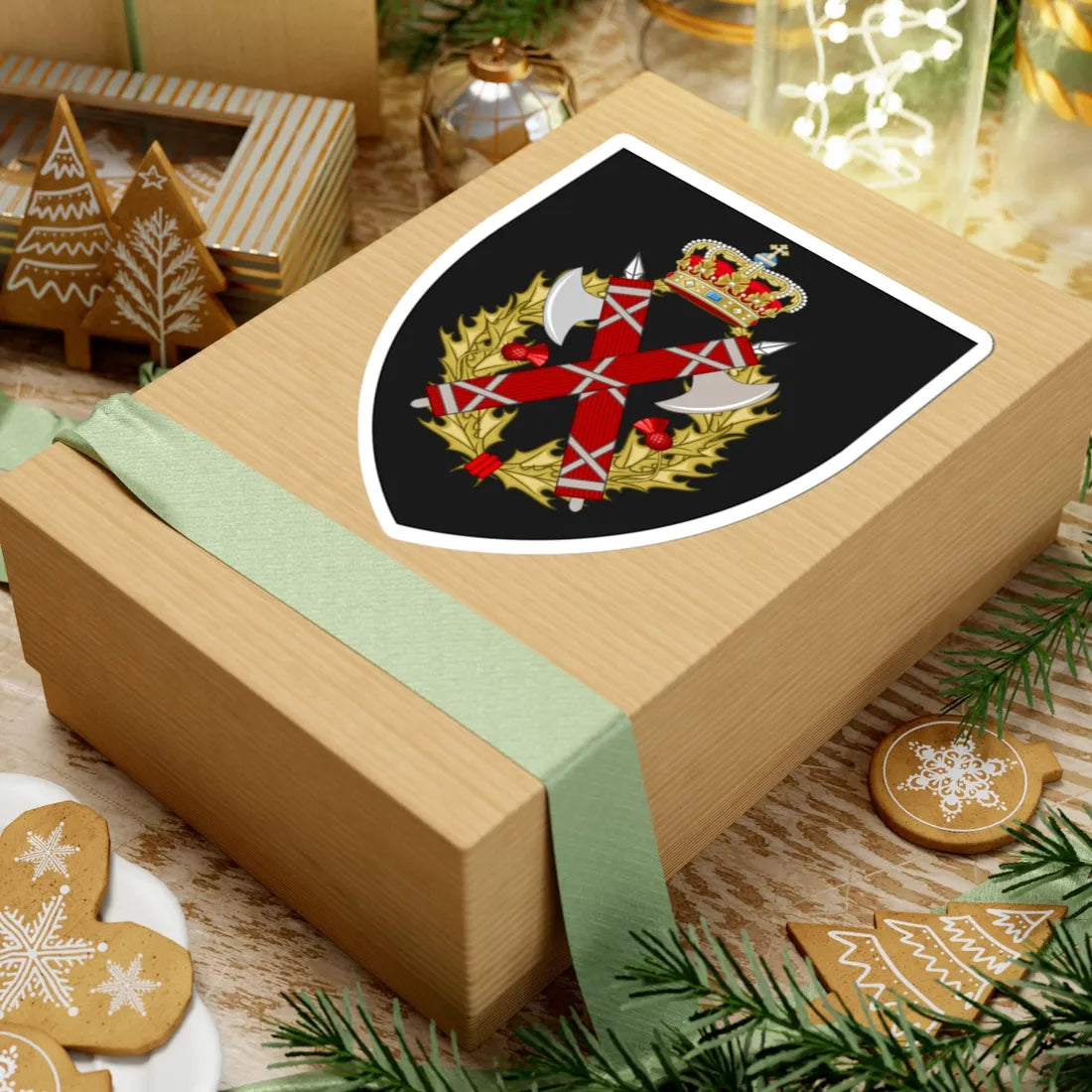 Coat of arms for Defence Judge Advocate Corps Denmark (Denmark) (Coat of Arms) STICKER Vinyl Kiss-Cut Decal - The Sticker Space