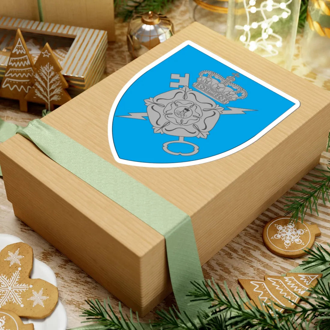 Coat of arms for Intelligence Regiment Denmark (Denmark) (Coat of Arms) STICKER Vinyl Kiss-Cut Decal - The Sticker Space