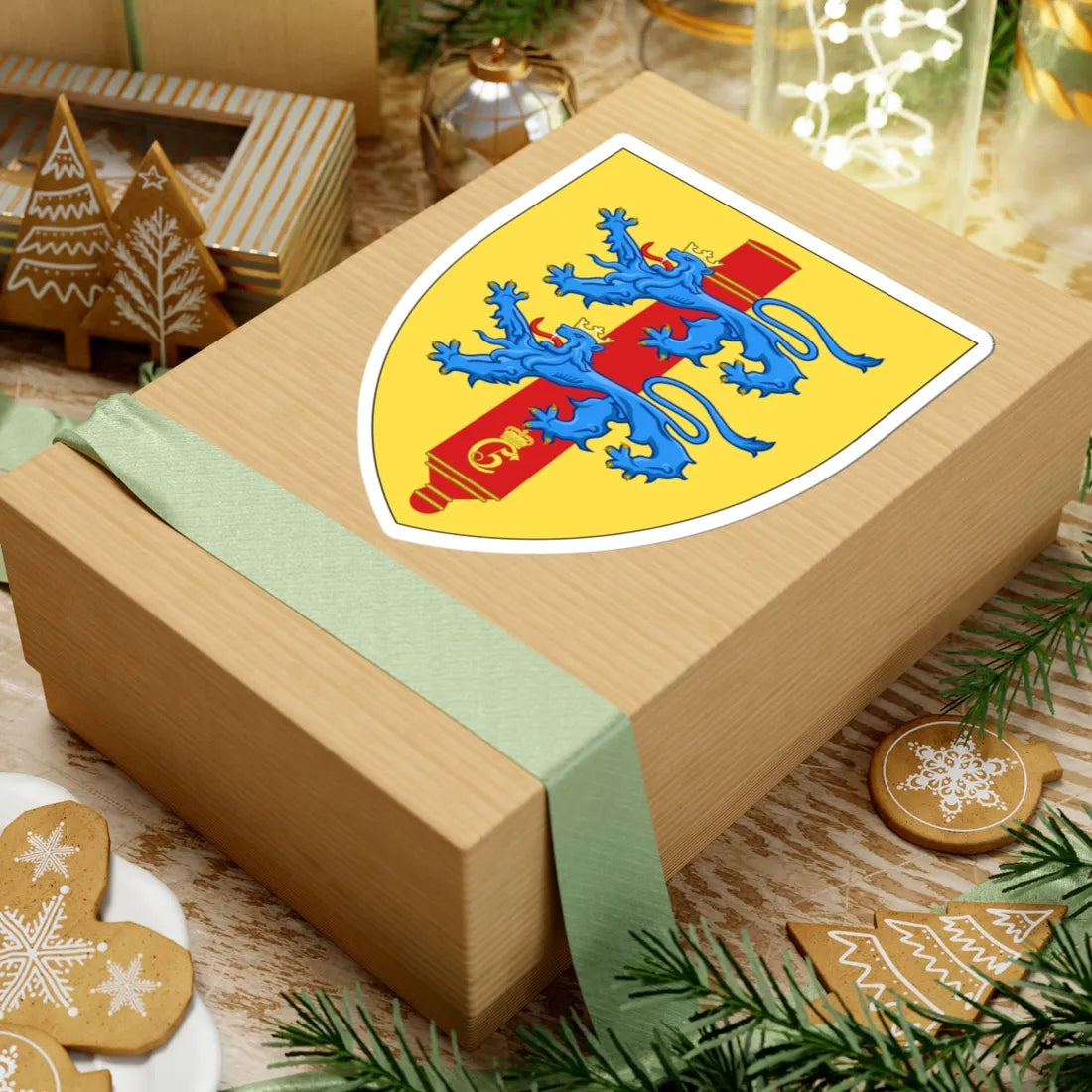 Coat of arms for Southern Jutland Artillery Regiment (Denmark) (Coat of Arms) STICKER Vinyl Kiss-Cut Decal - The Sticker Space