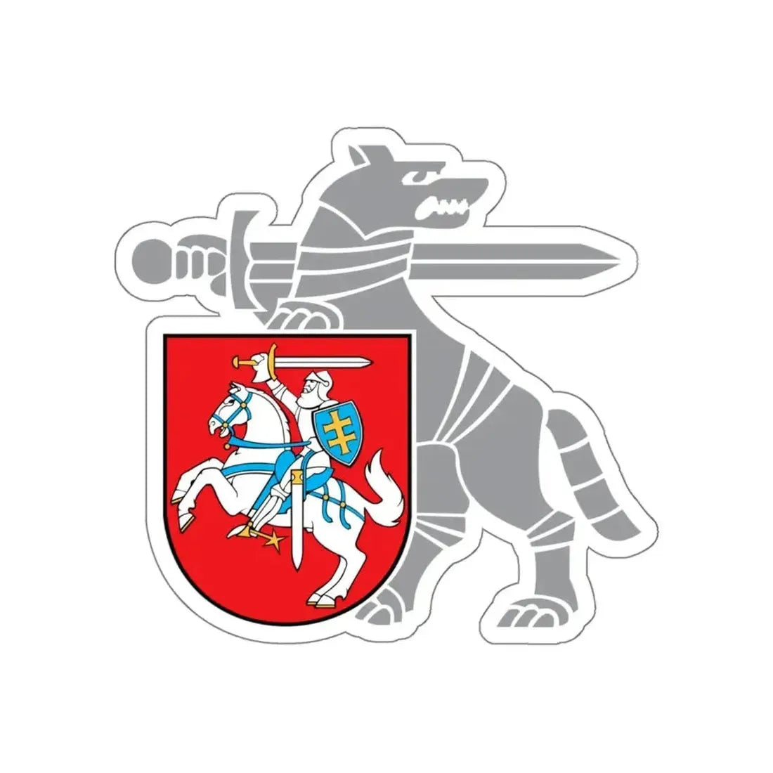Coat of Arms Ministry of National Defence Lithuania STICKER Vinyl Die-Cut Decal - The Sticker Space