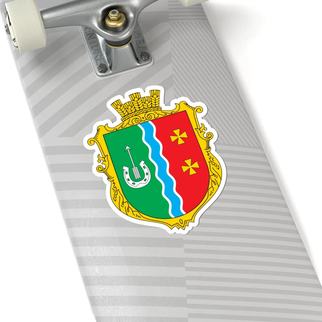 Coat of arms of Adzhamka (Ukraine) (Coat of Arms) STICKER Vinyl Kiss-Cut Decal - The Sticker Space