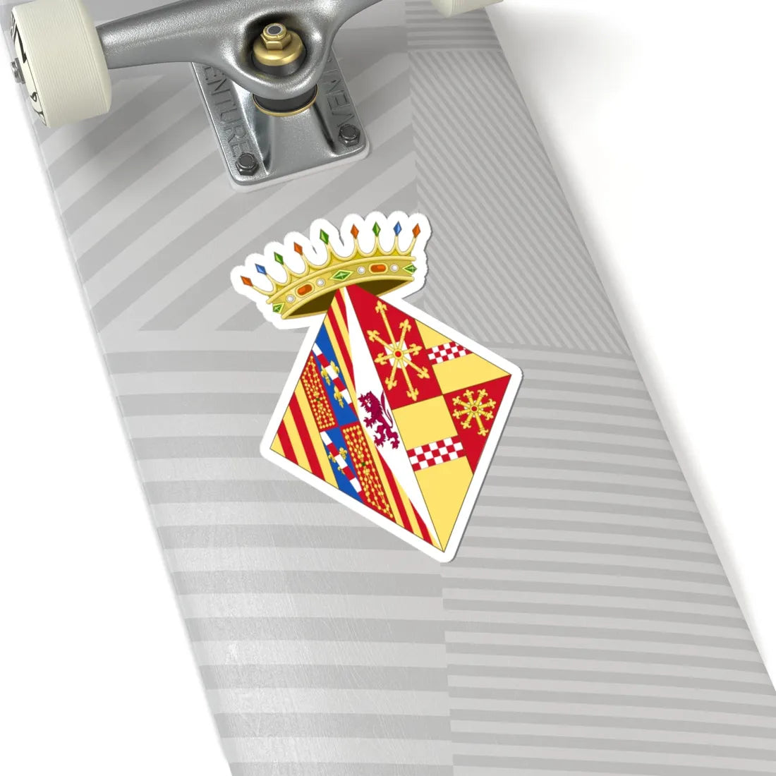 Coat of Arms of Agnes of Cleves as Navarrese Consort (Spain) (Coat of Arms) STICKER Vinyl Kiss-Cut Decal - The Sticker Space