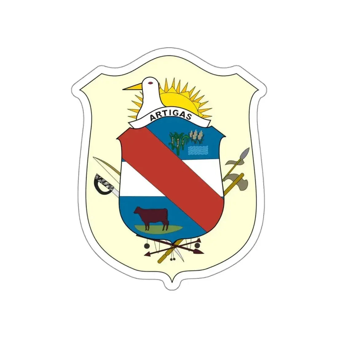Coat of Arms of Artigas Department, Uruguay STICKER Vinyl Die-Cut Decal - The Sticker Space