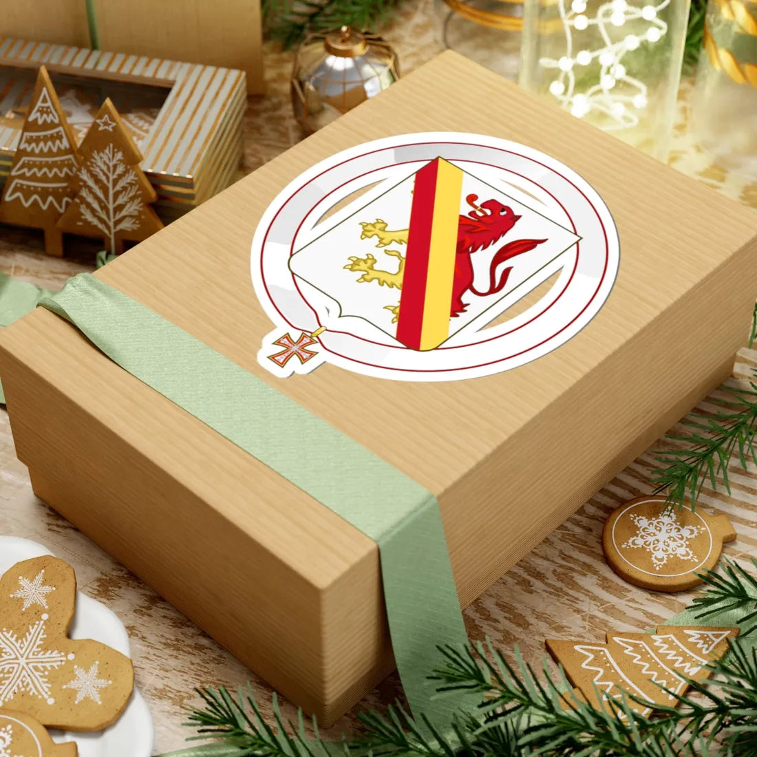 Coat of Arms of Arturo Alessandri Order of the Dannebrog (Denmark) (Coat of Arms) STICKER Vinyl Kiss-Cut Decal - The Sticker Space