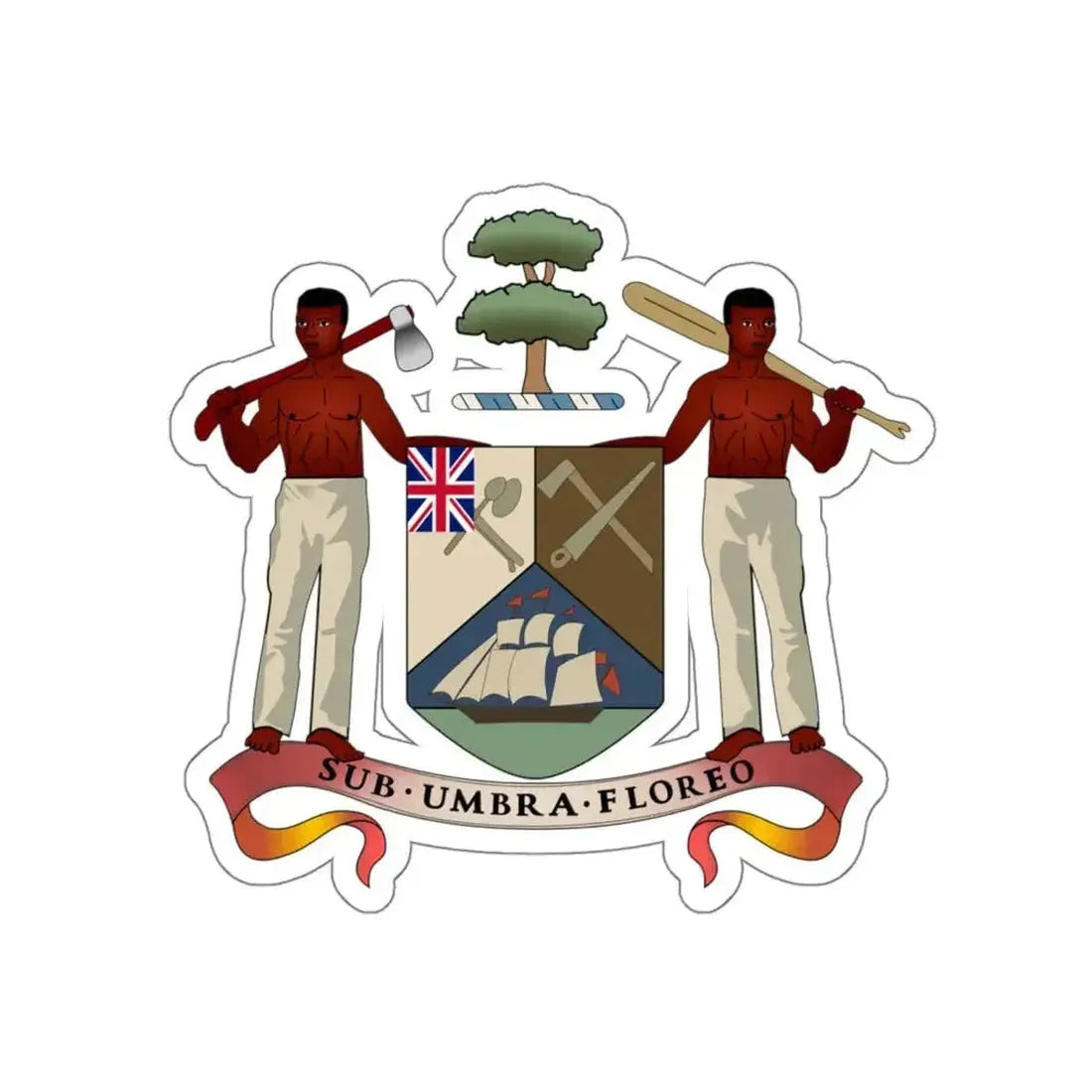 Coat of arms of British Honduras (1907-1967) STICKER Vinyl Die-Cut Decal - The Sticker Space