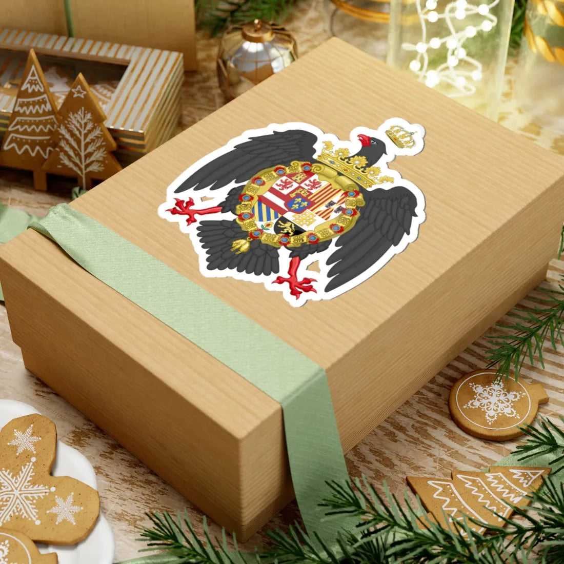 Coat of Arms of Charles V of Sicily (Italy) (Coat of Arms) STICKER Vinyl Kiss-Cut Decal - The Sticker Space