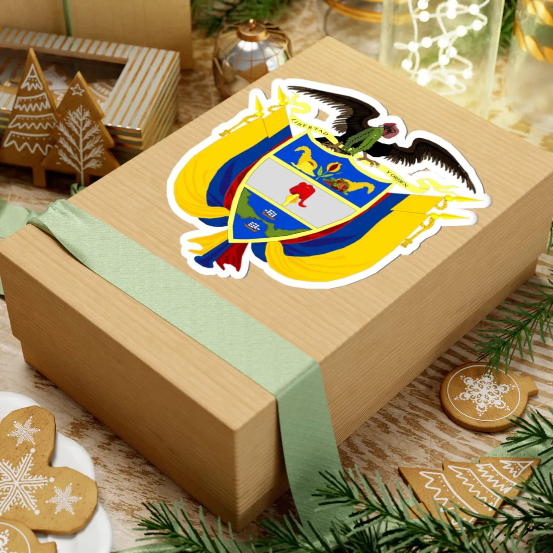 Coat of arms of Colombia 2 (Colombia) (Coat of Arms) STICKER Vinyl Kiss-Cut Decal - The Sticker Space