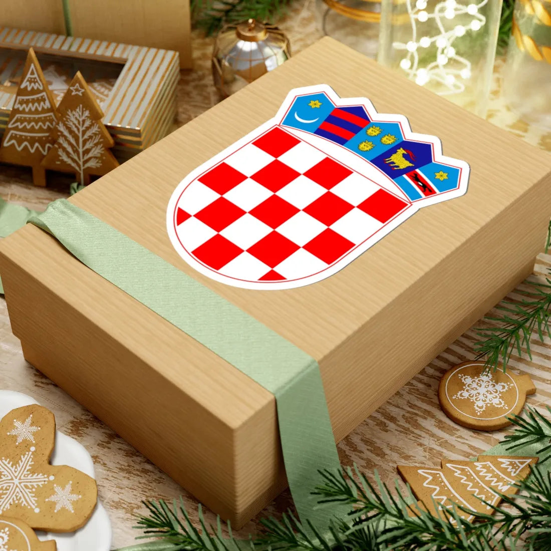 Coat of arms of Croatia (Croatia) (Coat of Arms) STICKER Vinyl Kiss-Cut Decal - The Sticker Space