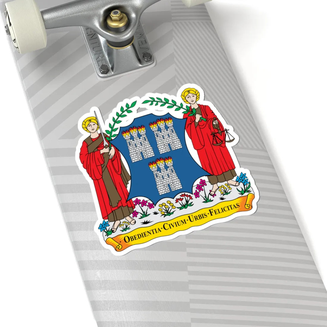 Coat-of-arms-of-Dublin (Ireland) (Coat of Arms) STICKER Vinyl Kiss-Cut Decal - The Sticker Space