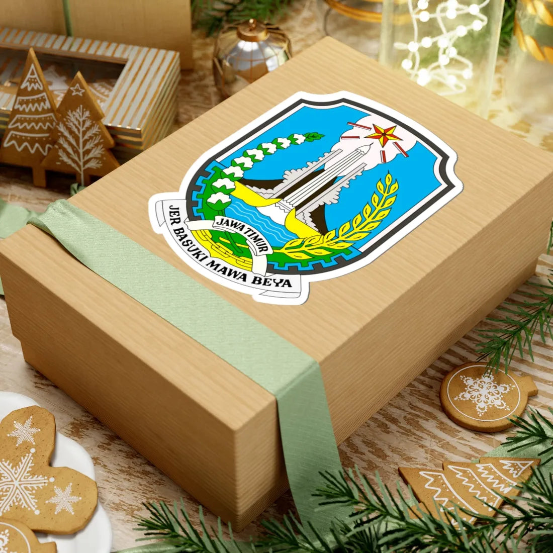 Coat of arms of East Java (Indonesia) (Coat of Arms) STICKER Vinyl Kiss-Cut Decal - The Sticker Space