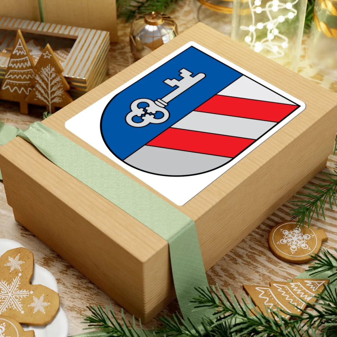 Coat of arms of Žeimelis (Lithuania) (Coat of Arms) STICKER Vinyl Kiss-Cut Decal - The Sticker Space