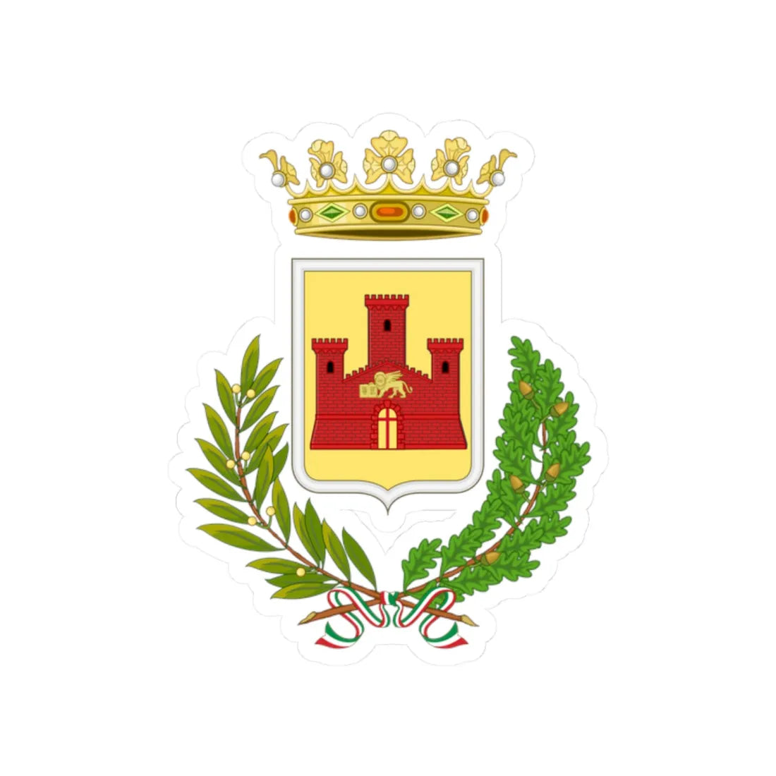 Coat of arms of Este Italy (Italy) (Coat of Arms) STICKER Vinyl Kiss-Cut Decal - The Sticker Space