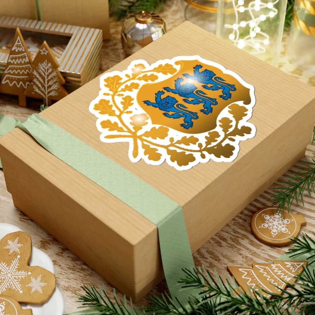 Coat of arms of Estonia 3d (Estonia) (Coat of Arms) STICKER Vinyl Kiss-Cut Decal - The Sticker Space