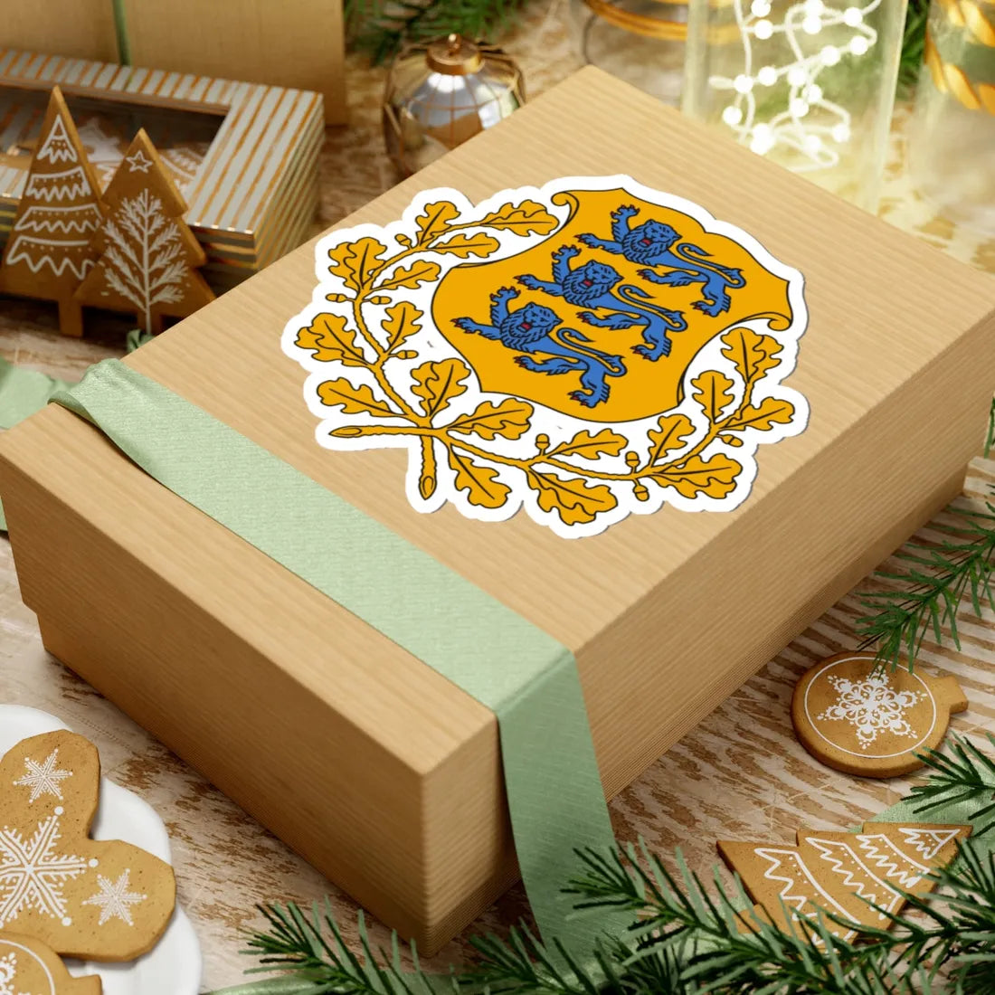 Coat of arms of Estonia (Estonia) (Coat of Arms) STICKER Vinyl Kiss-Cut Decal - The Sticker Space