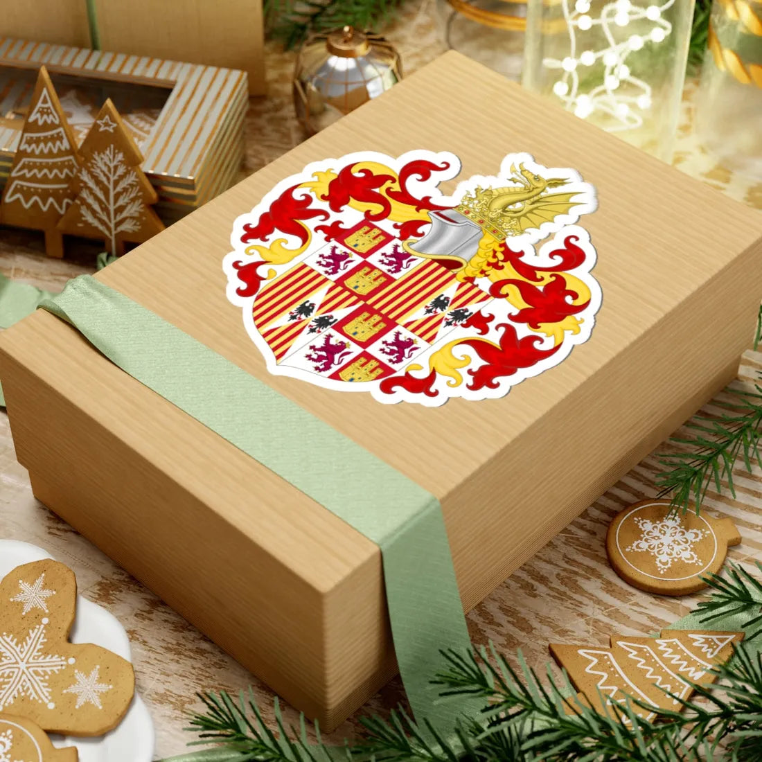 Coat of Arms of Ferdinand II of Aragon 1479-1492 (Spain) (Coat of Arms) STICKER Vinyl Kiss-Cut Decal - The Sticker Space