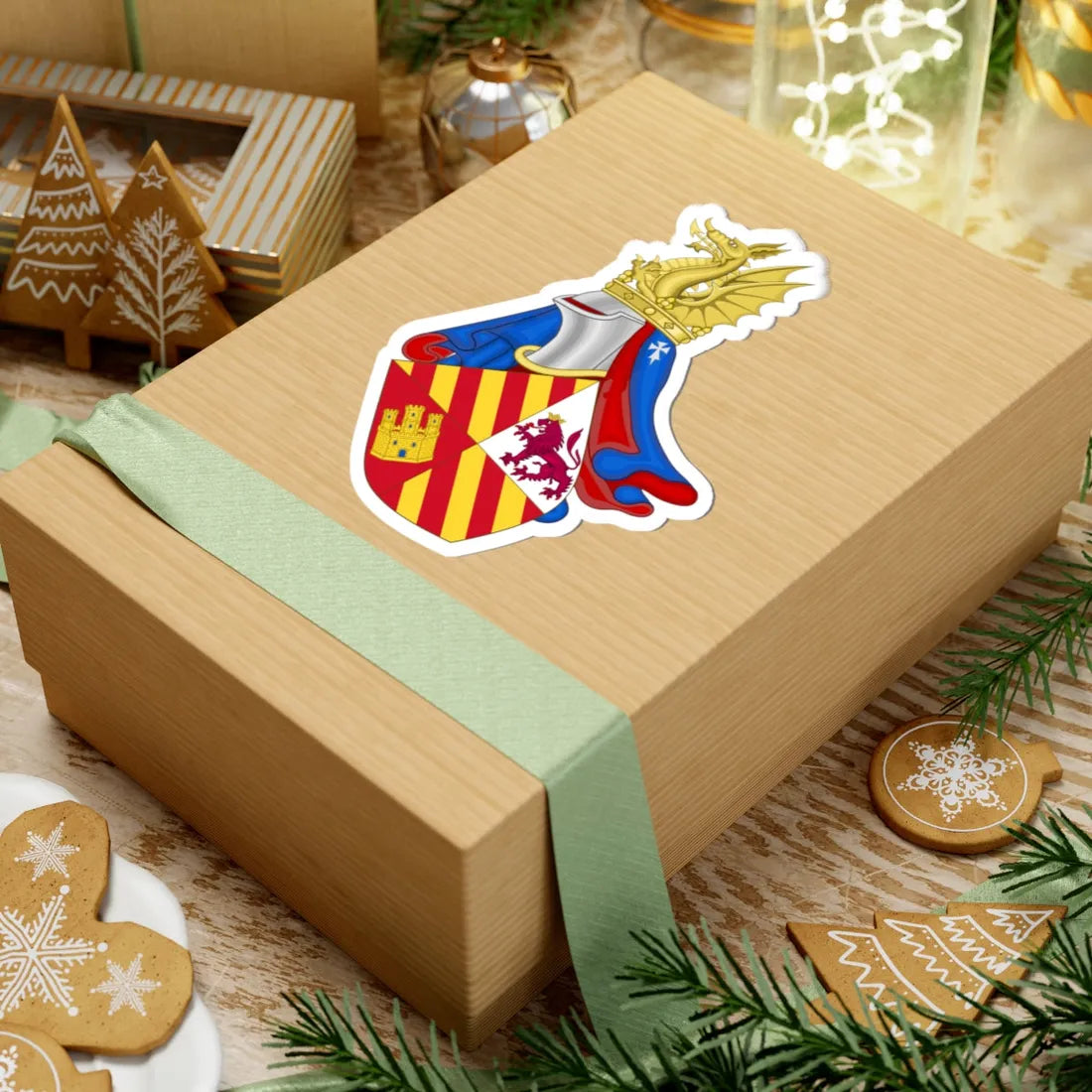 Coat of Arms of Future John II of Aragon as Prince (Spain) (Coat of Arms) STICKER Vinyl Kiss-Cut Decal - The Sticker Space