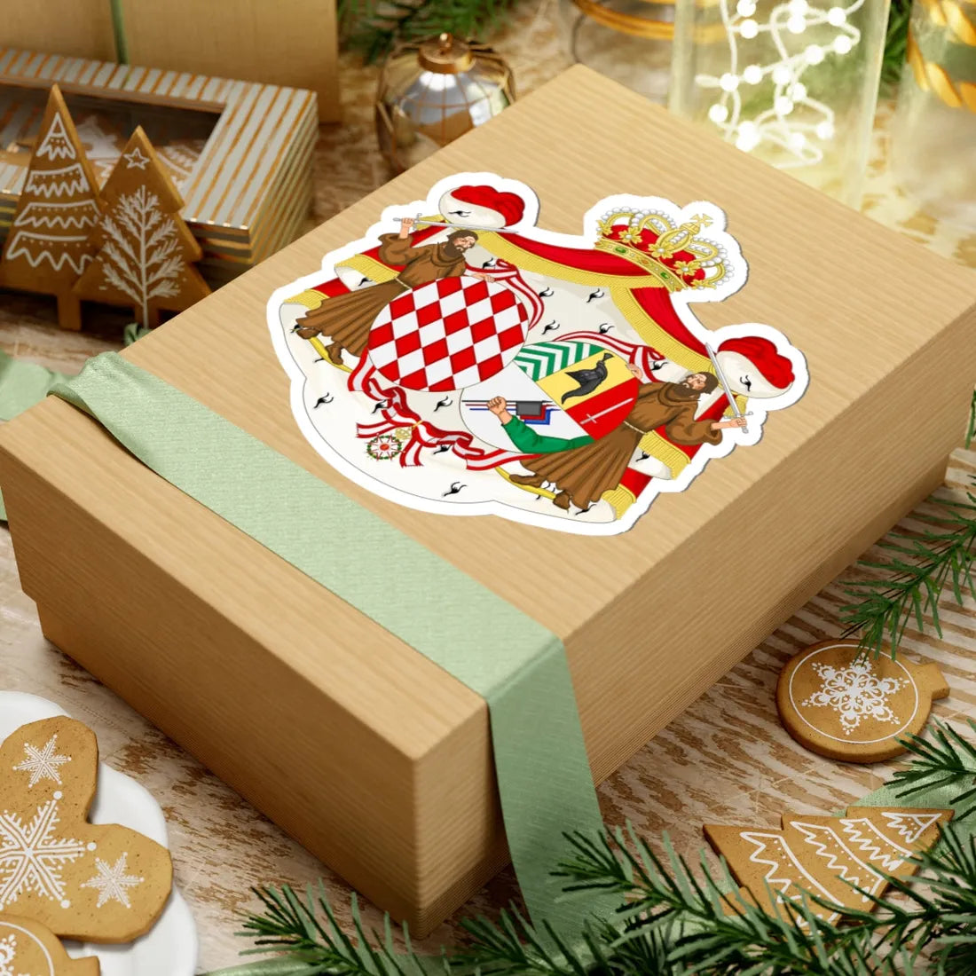 Coat of Arms of Ghislaine Princess of Monaco (Spain) (Coat of Arms) STICKER Vinyl Kiss-Cut Decal - The Sticker Space