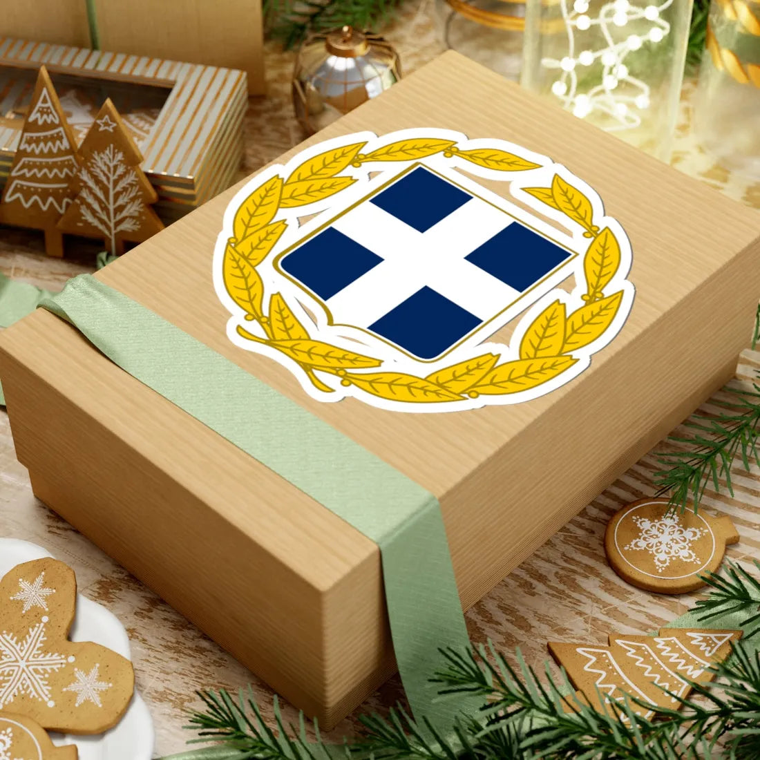 Coat of arms of Greece military (Greece) (Coat of Arms) STICKER Vinyl Kiss-Cut Decal - The Sticker Space