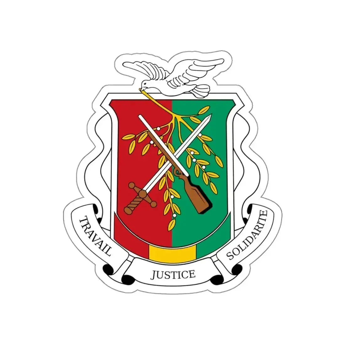 Coat of arms of Guinea 1984-1992 STICKER Vinyl Die-Cut Decal - The Sticker Space