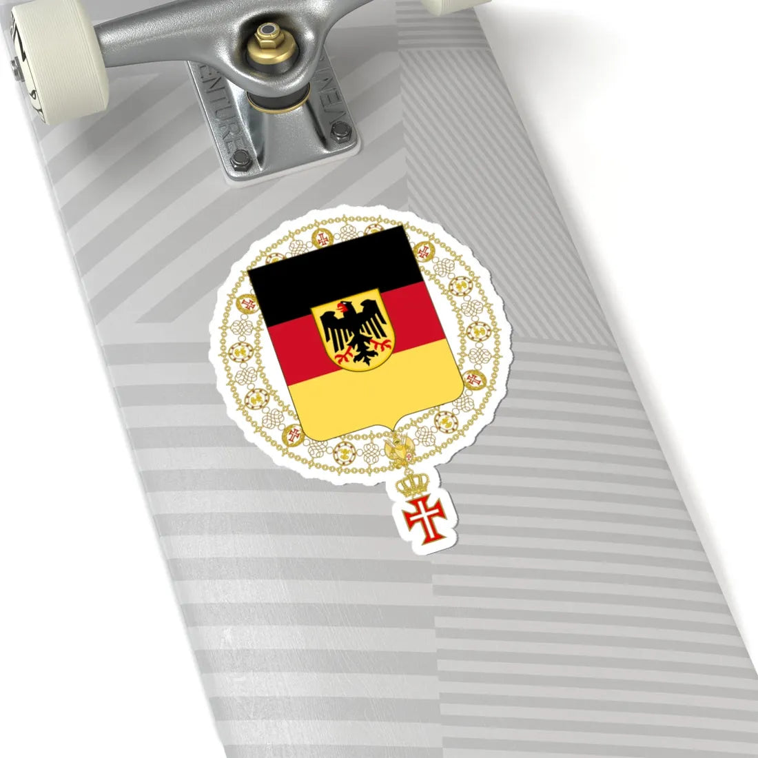 Coat of Arms of Konrad Adenauer Supreme Order of Christ (Germany) (Coat of Arms) STICKER Vinyl Kiss-Cut Decal - The Sticker Space