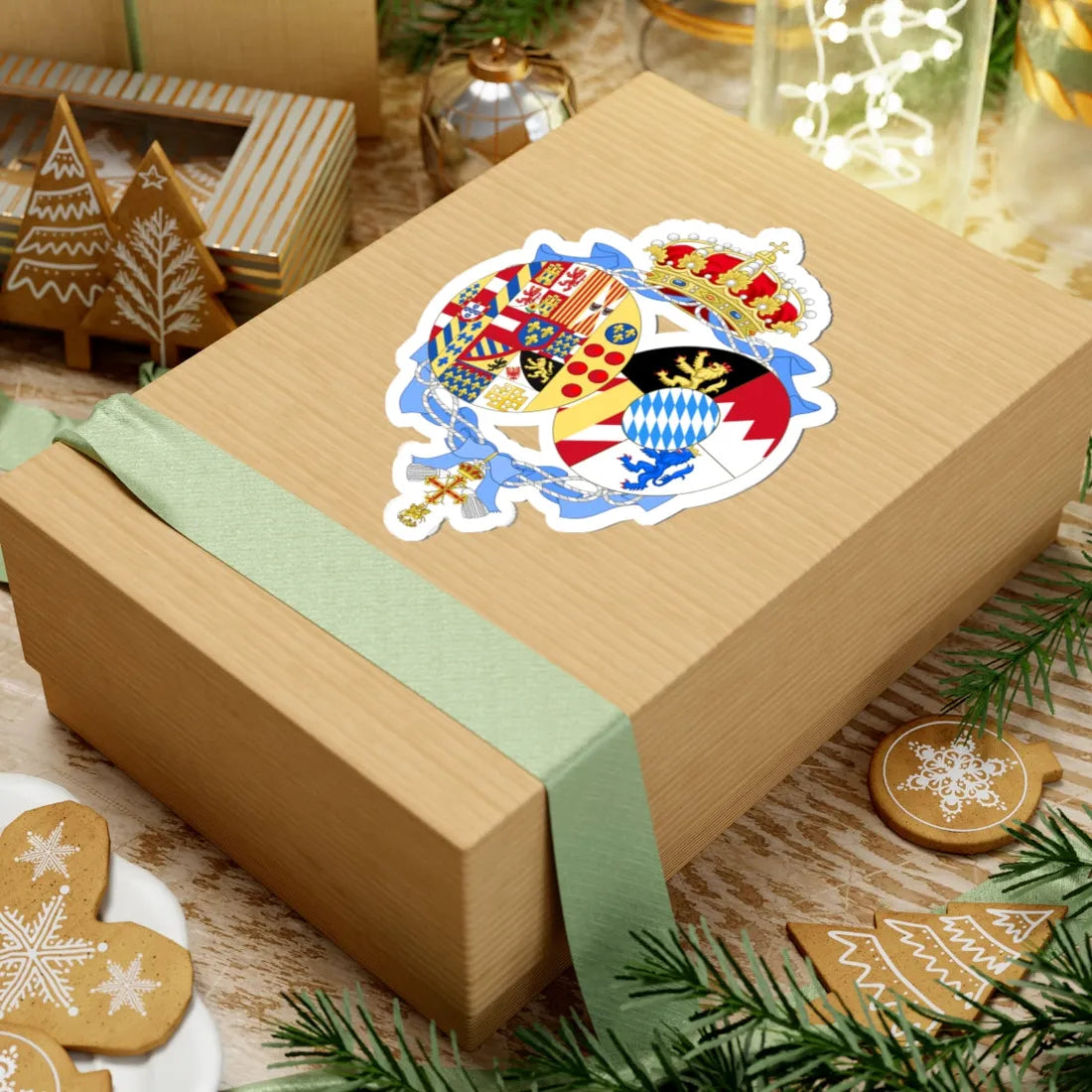 Coat of Arms of Maria Ludovica Teresa Duchess of Calabria (Italy) (Coat of Arms) STICKER Vinyl Kiss-Cut Decal - The Sticker Space