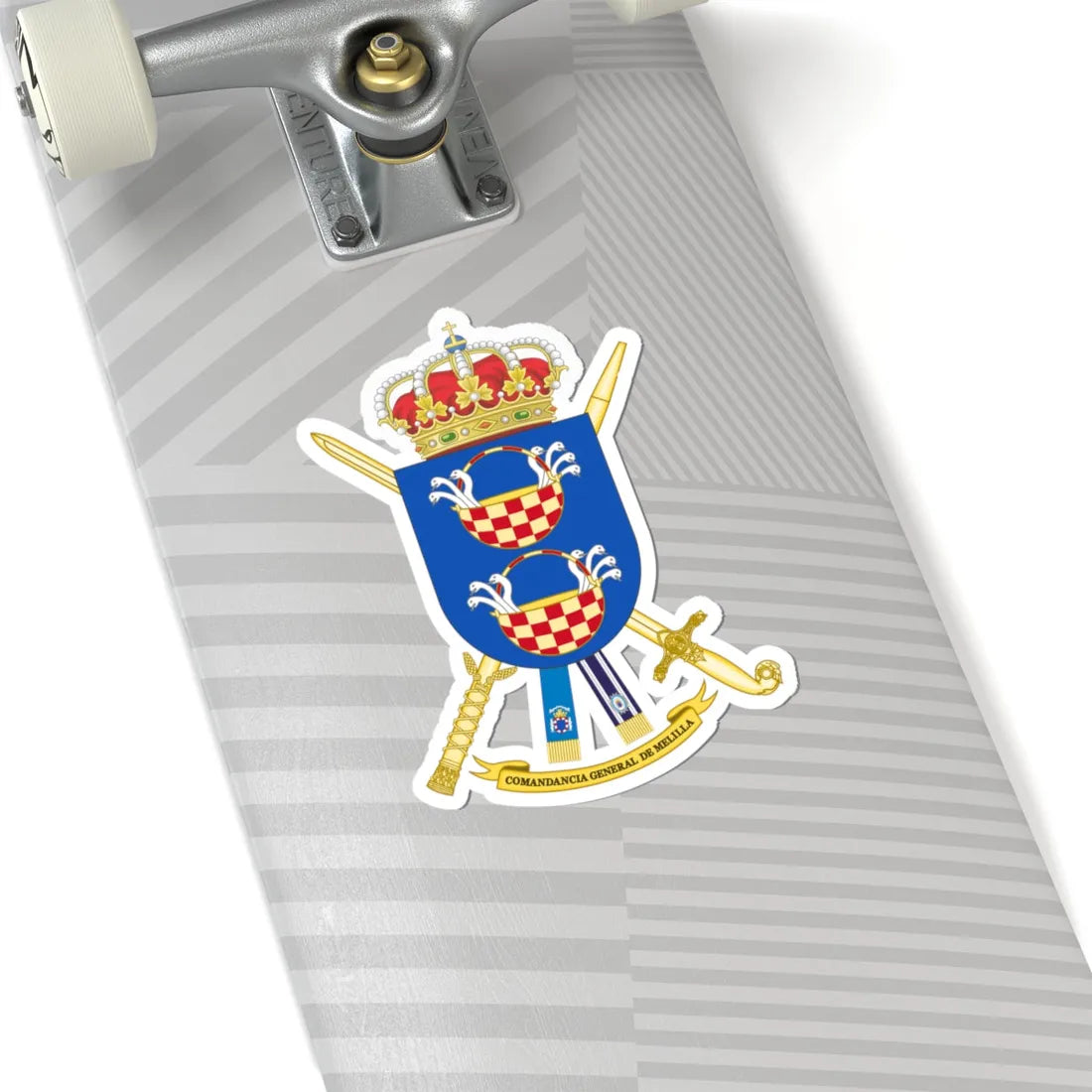 Coat of Arms of Melilla General Command (Spain) (Coat of Arms) STICKER Vinyl Kiss-Cut Decal - The Sticker Space