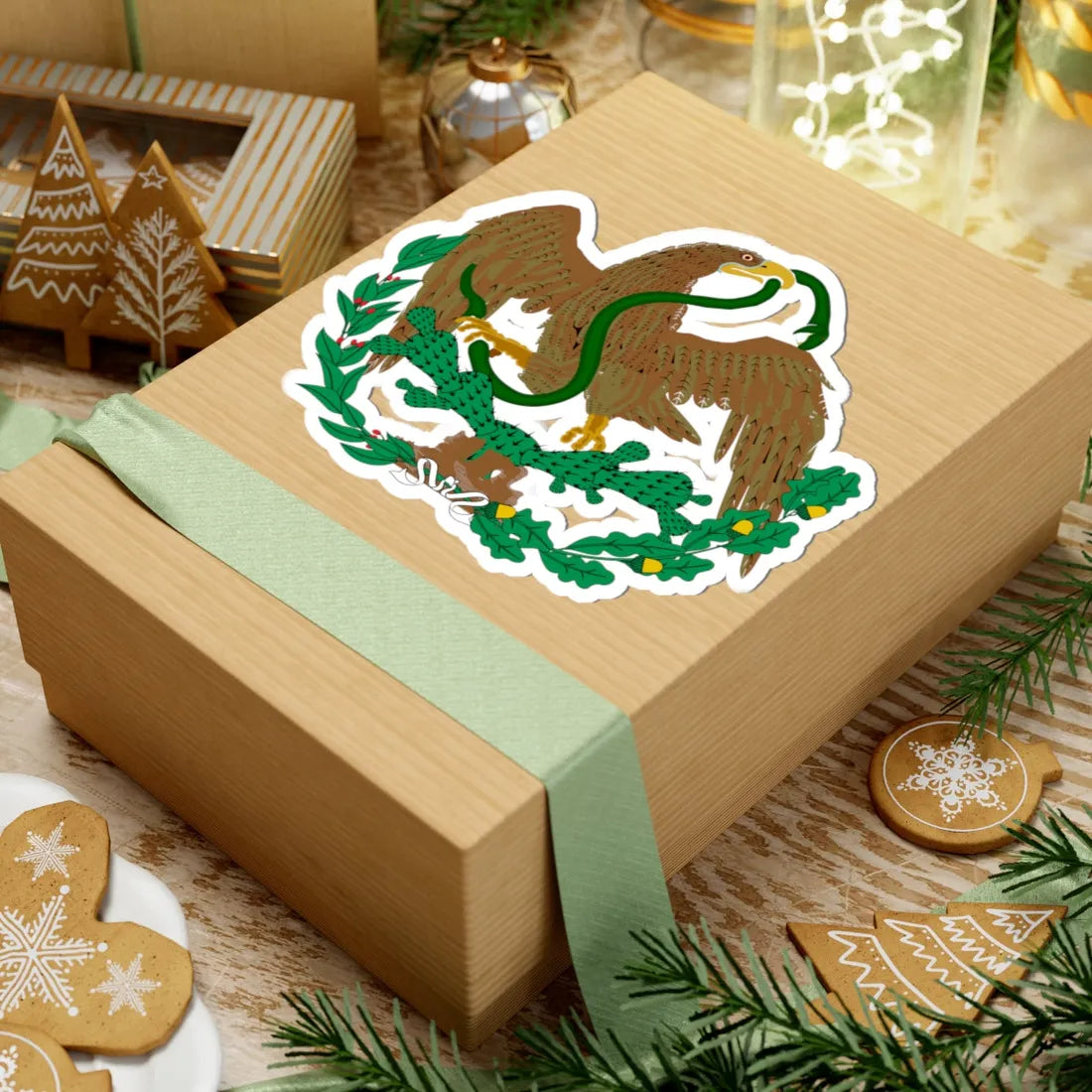 Coat of arms of Mexico 1823-1864 18671893 (Mexico) (Coat of Arms) STICKER Vinyl Kiss-Cut Decal - The Sticker Space