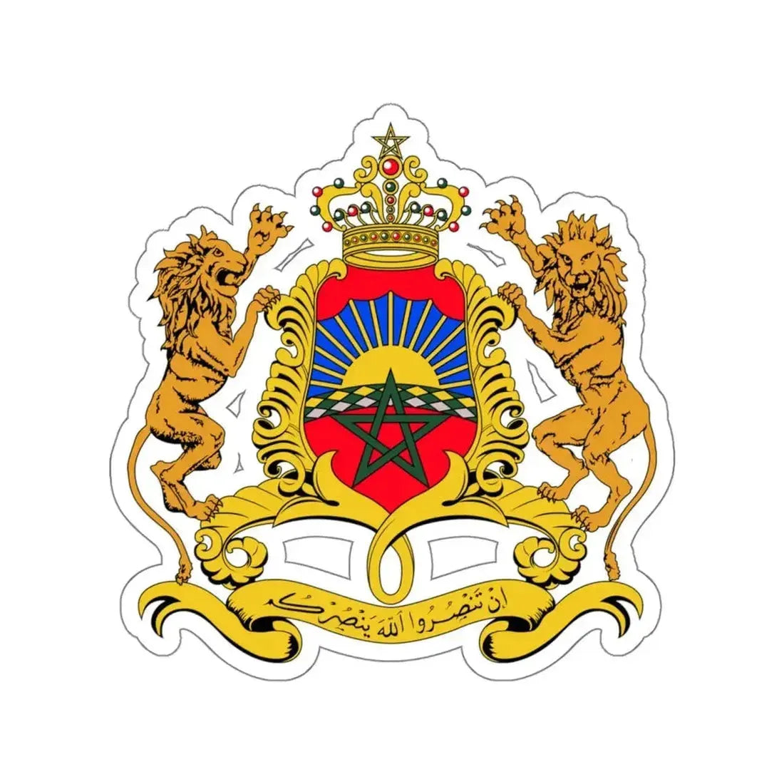 Coat of arms of Morocco STICKER Vinyl Die-Cut Decal - The Sticker Space
