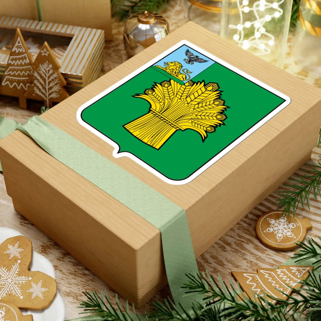 Coat of Arms of Rovenki rayon (Russia) (Coat of Arms) STICKER Vinyl Kiss-Cut Decal - The Sticker Space