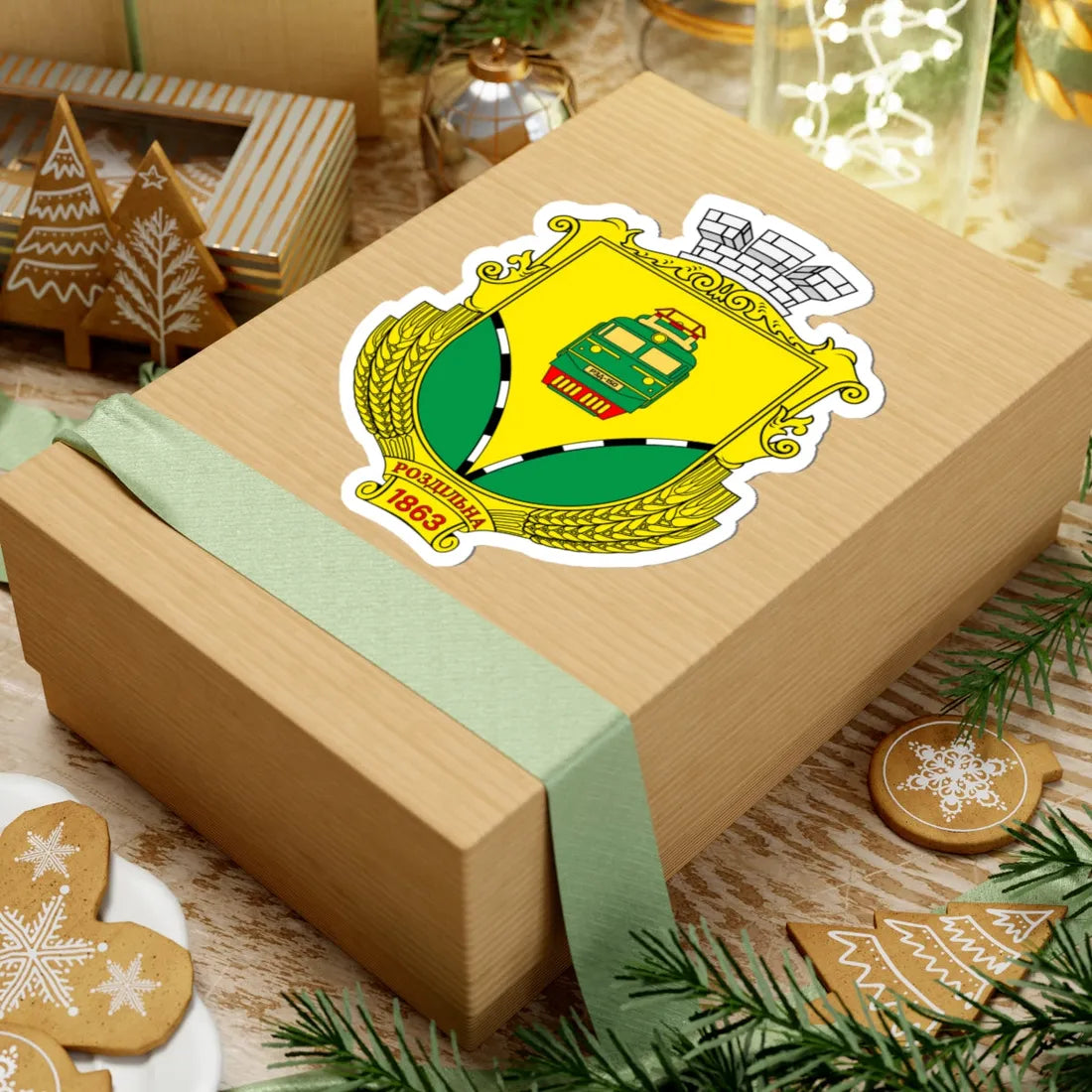 Coat of arms of Rozdilna (Ukraine) (Coat of Arms) STICKER Vinyl Kiss-Cut Decal - The Sticker Space