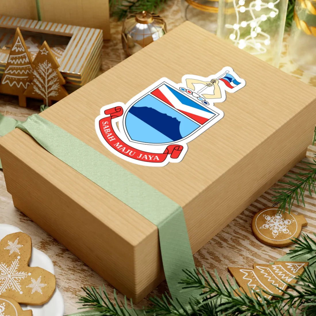 Coat of arms of Sabah (Malaysia) (Coat of Arms) STICKER Vinyl Kiss-Cut Decal - The Sticker Space