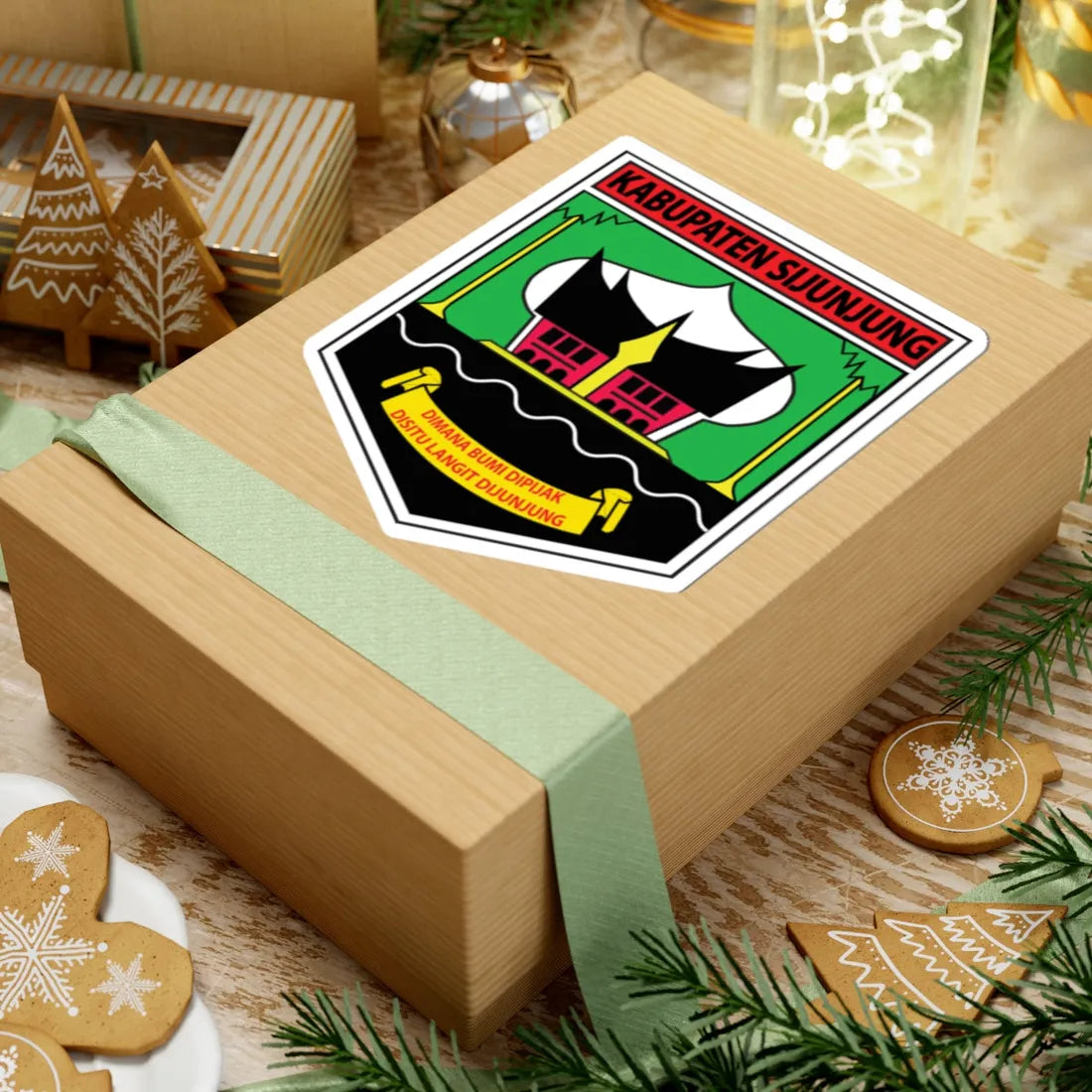 Coat of arms of Sijunjung Regency (Indonesia) (Coat of Arms) STICKER Vinyl Kiss-Cut Decal - The Sticker Space