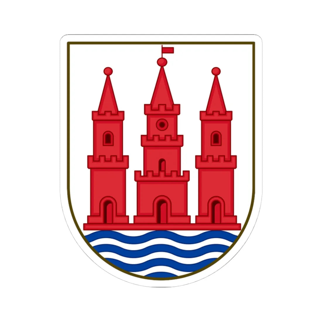 Coat of arms of Skanderborg (Denmark) (Coat of Arms) STICKER Vinyl Kiss-Cut Decal - The Sticker Space