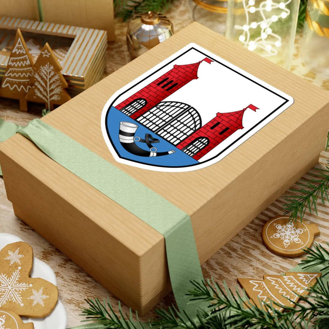 Coat of Arms of Skidal Belarus (Belarus) (Coat of Arms) STICKER Vinyl Kiss-Cut Decal - The Sticker Space