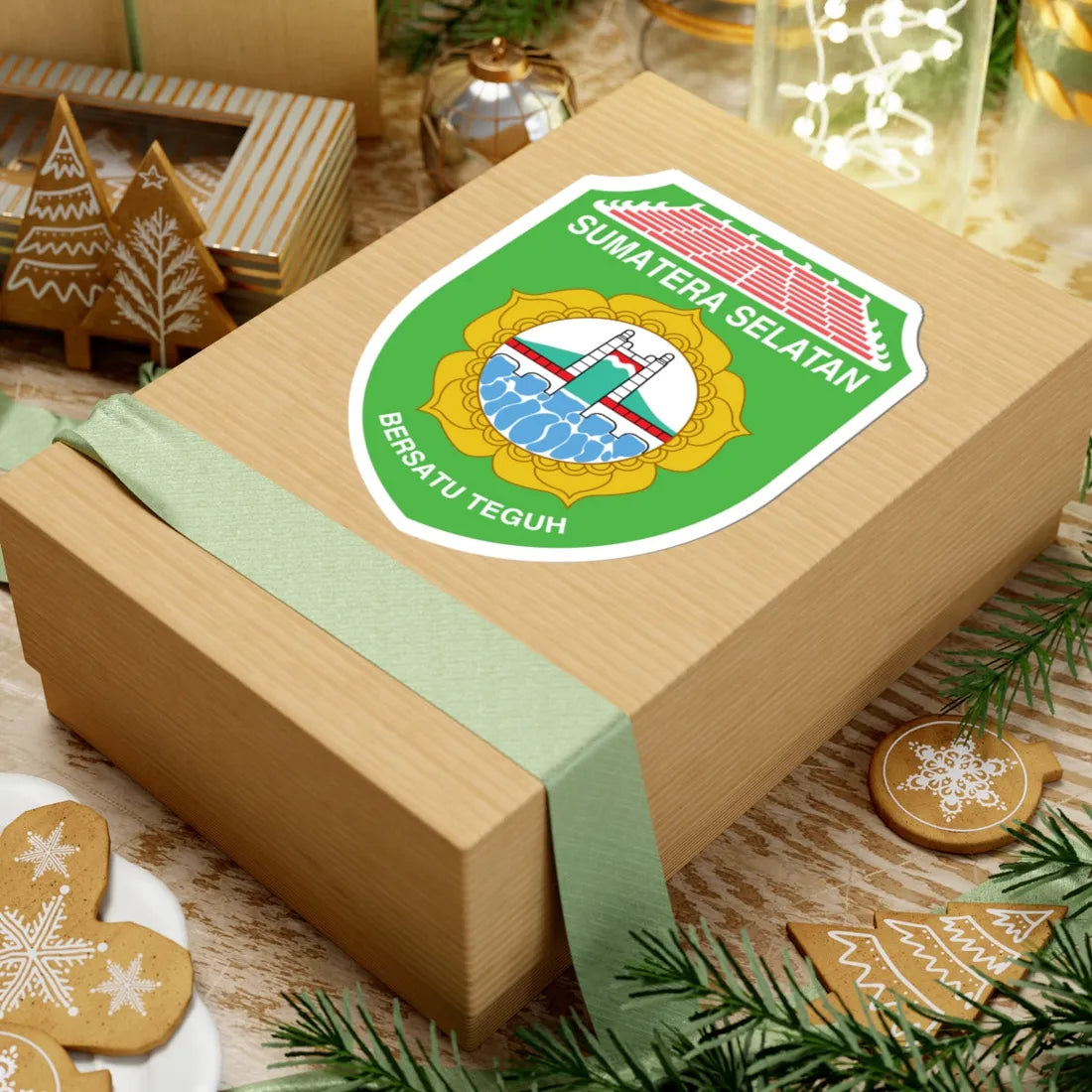 Coat of arms of South Sumatra (Indonesia) (Coat of Arms) STICKER Vinyl Kiss-Cut Decal - The Sticker Space