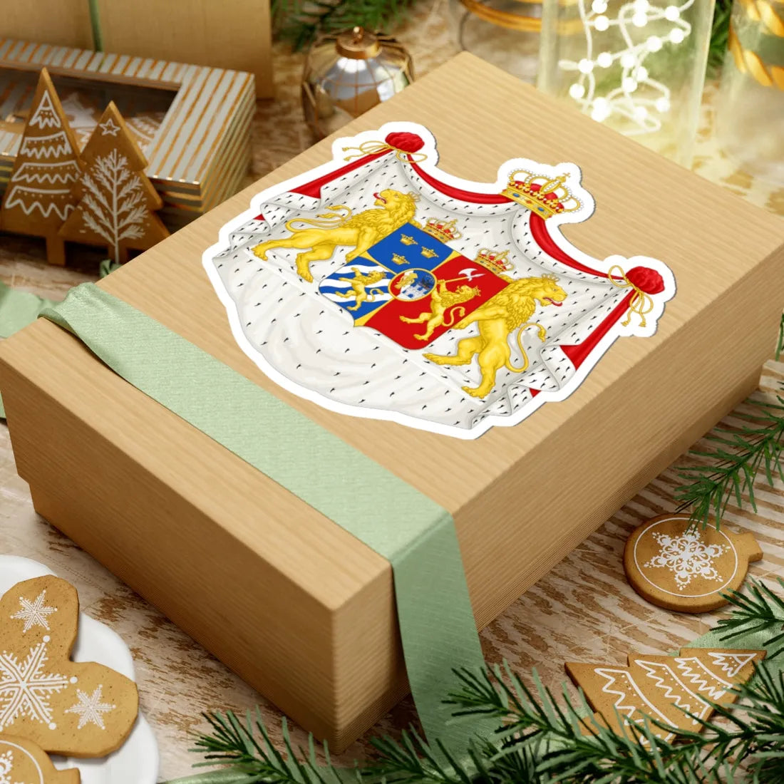 Coat of arms of Sweden-Norway 1844 (Sweden) (Coat of Arms) STICKER Vinyl Kiss-Cut Decal - The Sticker Space