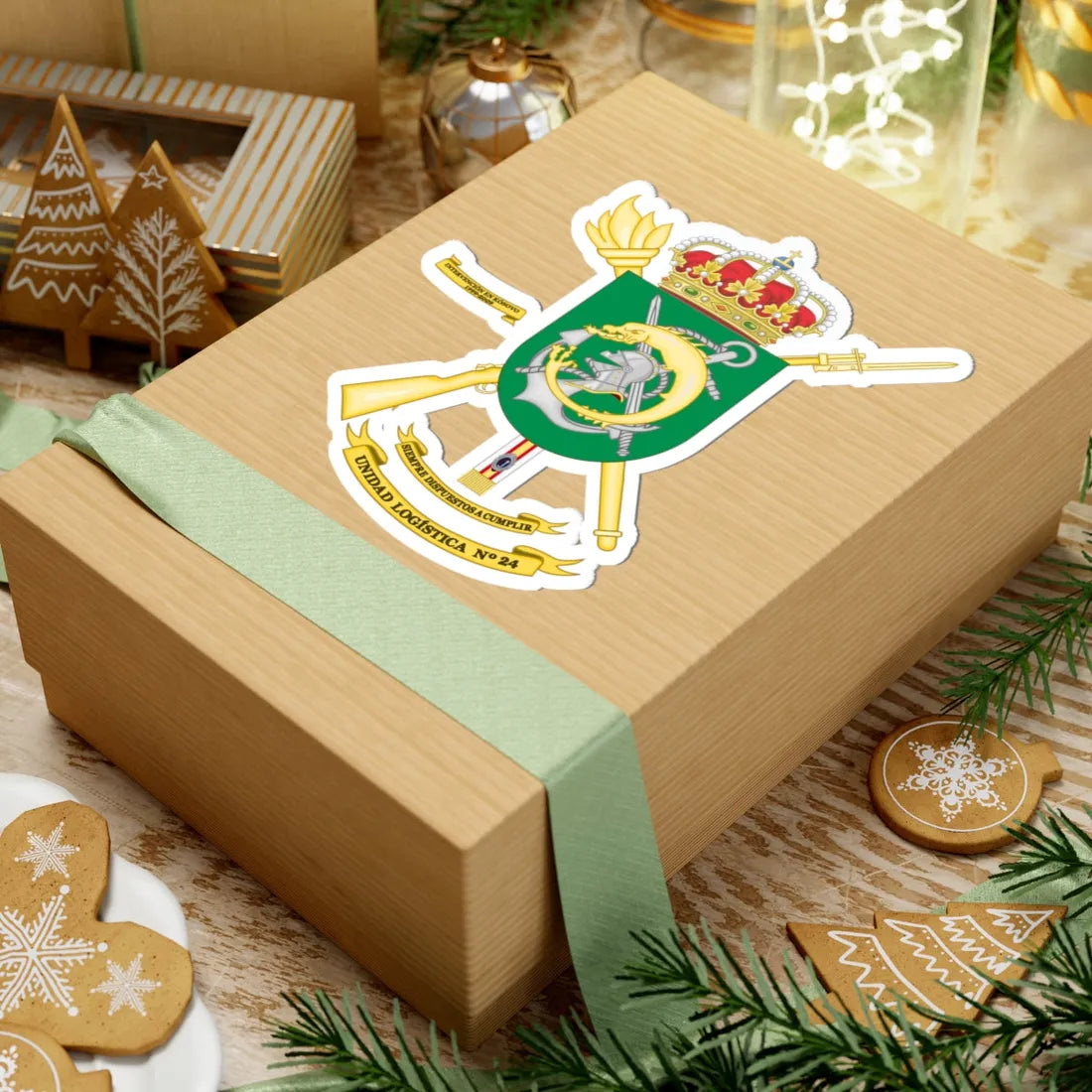 Coat of Arms of the 24th Logistics Unit (Spain) (Coat of Arms) STICKER Vinyl Kiss-Cut Decal - The Sticker Space