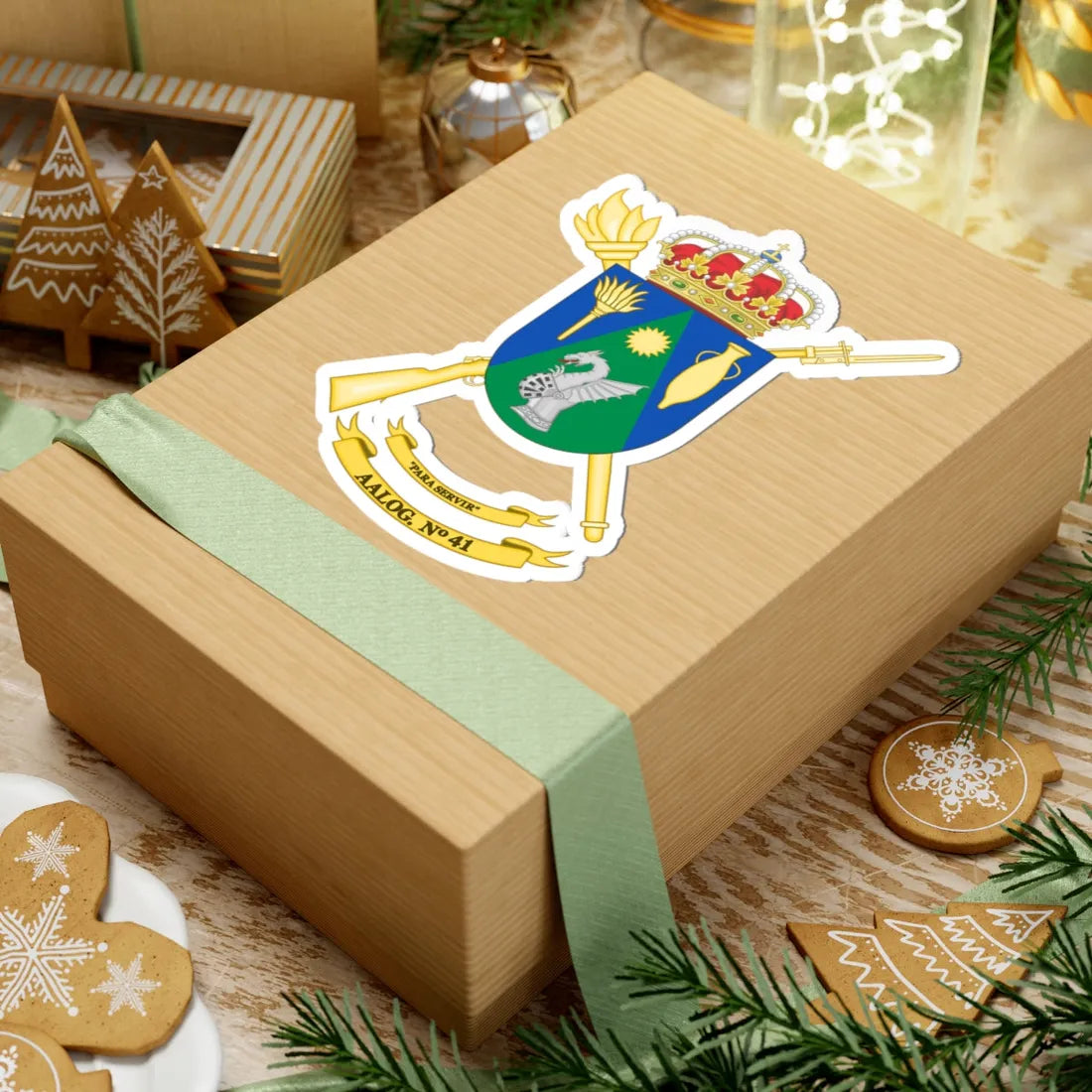 Coat of Arms of the 41st Logistics Support Group (Spain) (Coat of Arms) STICKER Vinyl Kiss-Cut Decal - The Sticker Space