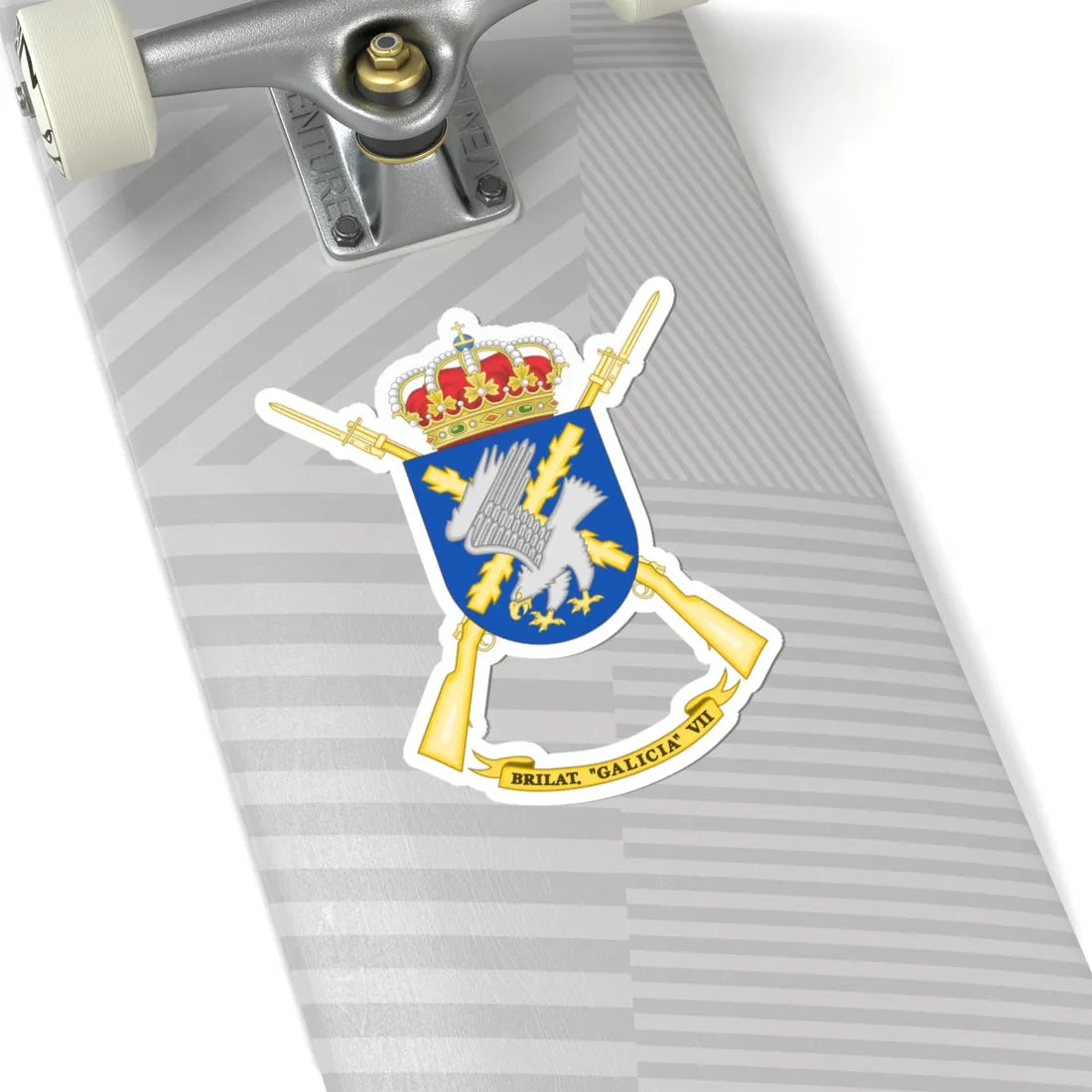 Coat of Arms of the 7th Light Infantry Brigade Galicia (Spain) (Coat of Arms) STICKER Vinyl Kiss-Cut Decal - The Sticker Space