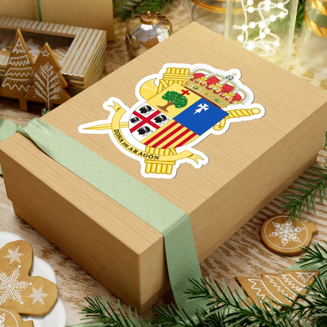 Coat of Arms of the 8th Zone of the Guardia Civil - Aragon (Spain) (Coat of Arms) STICKER Vinyl Kiss-Cut Decal - The Sticker Space