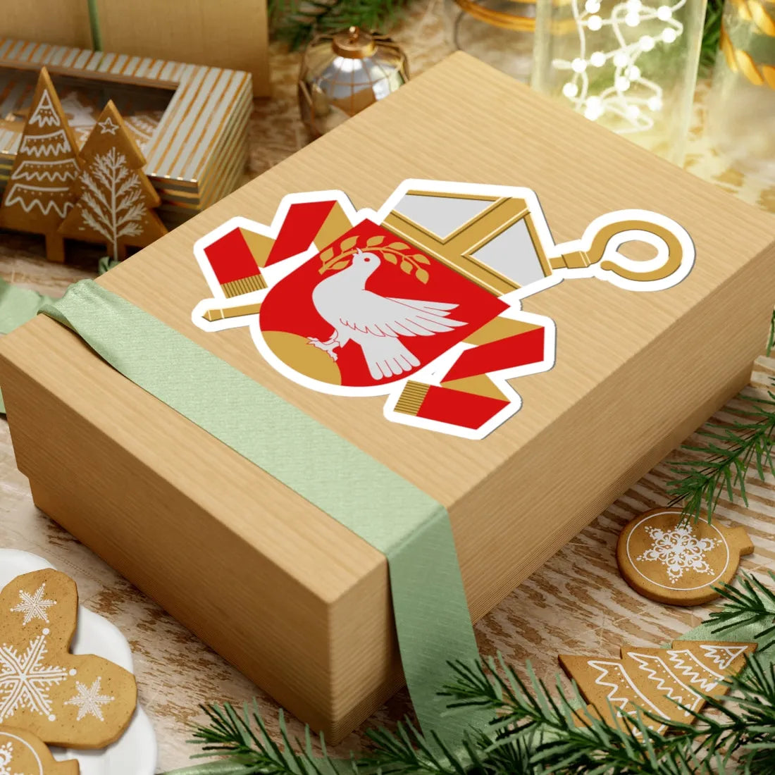 Coat of arms of the bishop of Mikkeli (Finland) (Coat of Arms) STICKER Vinyl Kiss-Cut Decal - The Sticker Space