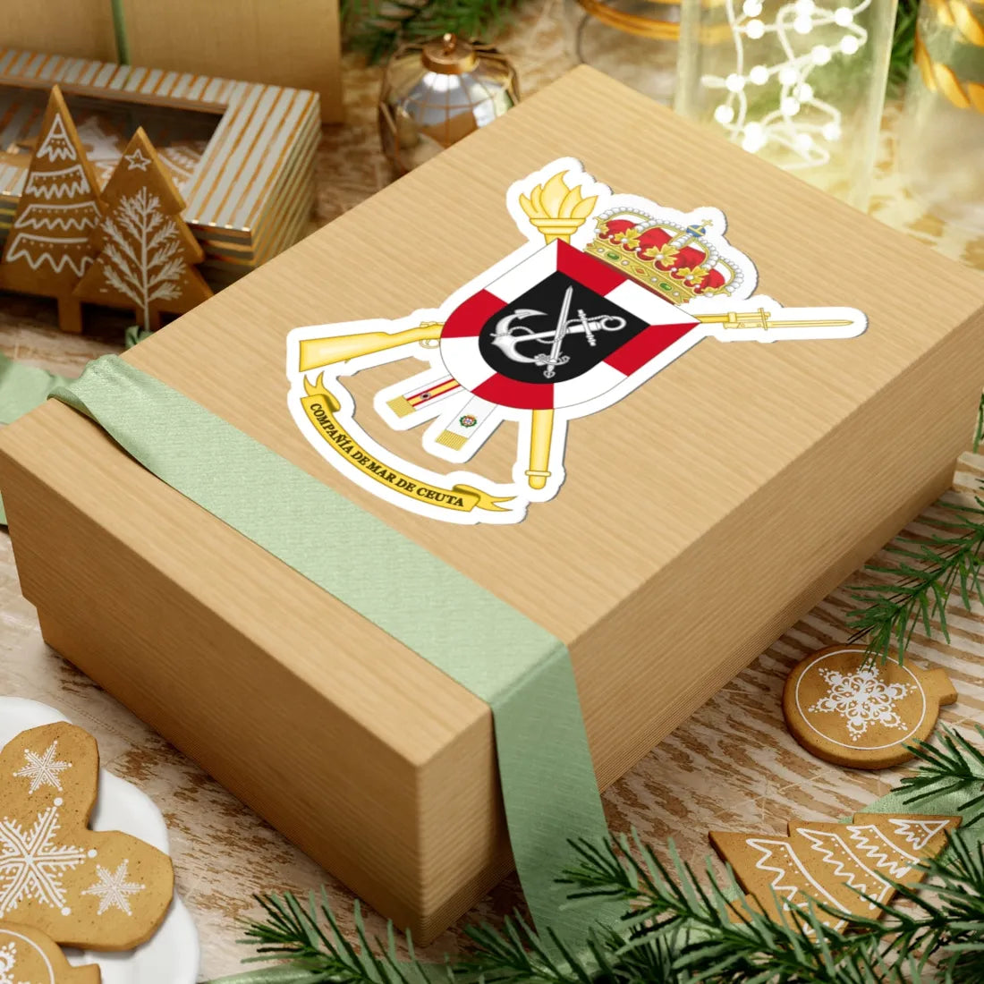 Coat of Arms of the Ceuta Sea Company (Spain) (Coat of Arms) STICKER Vinyl Kiss-Cut Decal - The Sticker Space