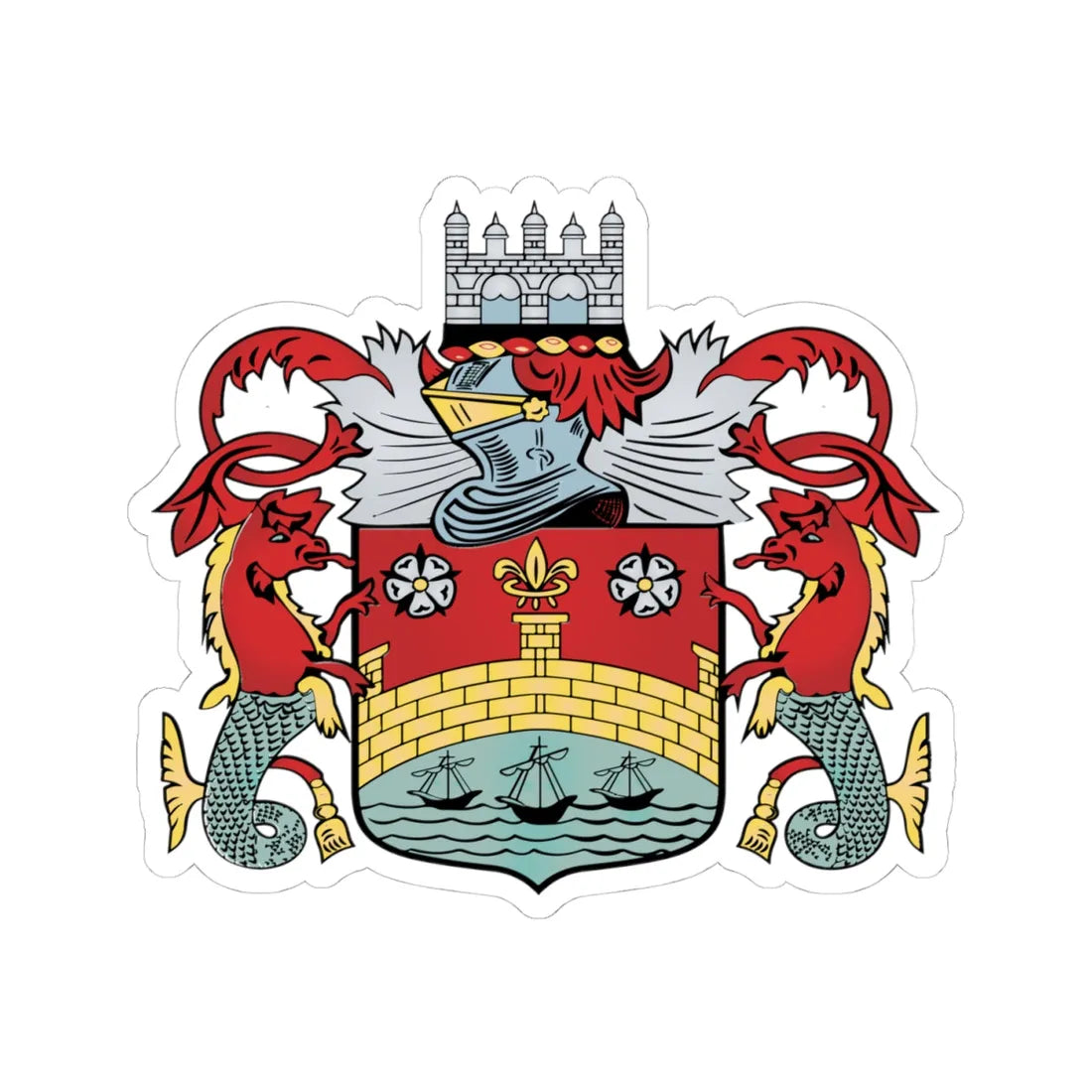 Coat of Arms of the City of Cambridge (England) (Coat of Arms) STICKER Vinyl Kiss-Cut Decal - The Sticker Space