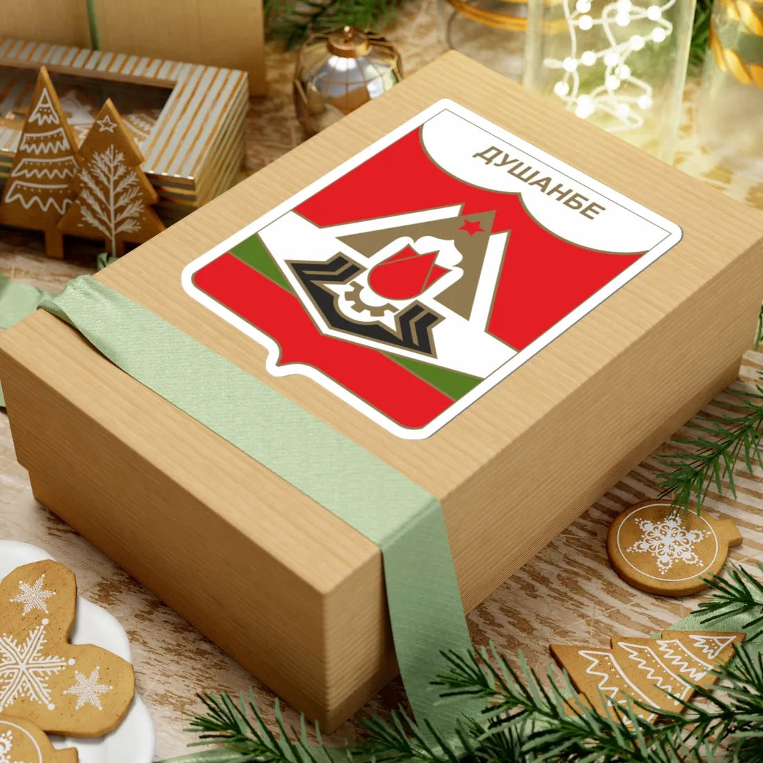 Coat of arms of the Dushanbe 1953-1991 (Soviet Union) (Coat of Arms) STICKER Vinyl Kiss-Cut Decal - The Sticker Space