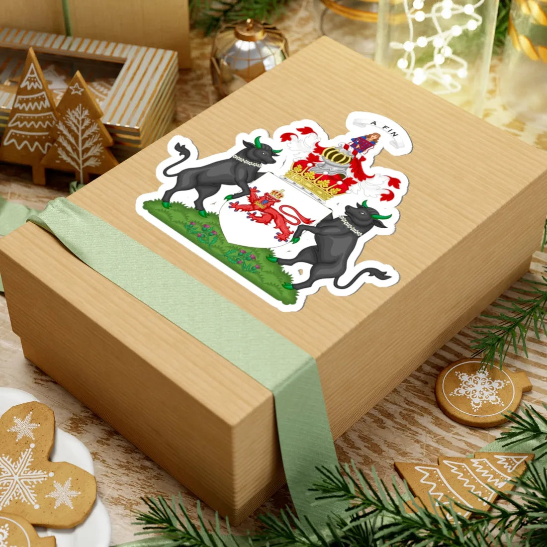 Coat of Arms of the Earldom of Airlie (United Kingdom) (Coat of Arms) STICKER Vinyl Kiss-Cut Decal - The Sticker Space