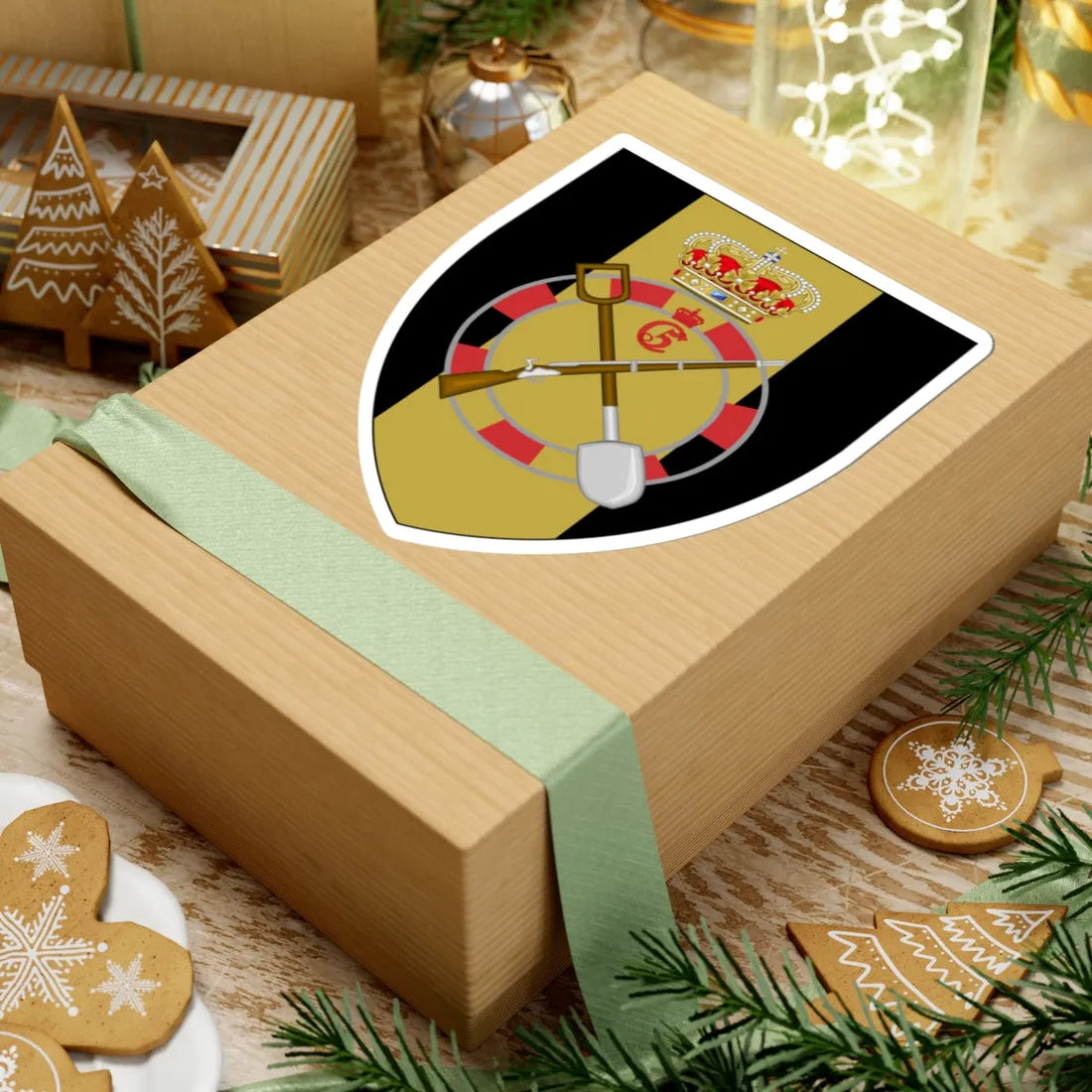 Coat of arms of the Engineer Regiment Denmark (Denmark) (Coat of Arms) STICKER Vinyl Kiss-Cut Decal - The Sticker Space