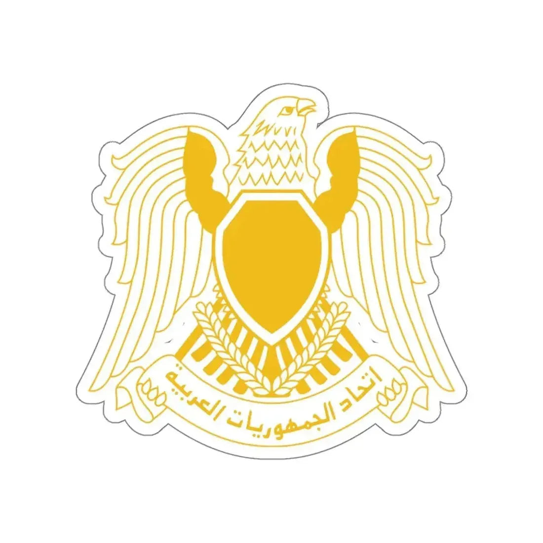Coat of arms of the Federation of Arab Republics (1972–1977) STICKER Vinyl Die-Cut Decal - The Sticker Space