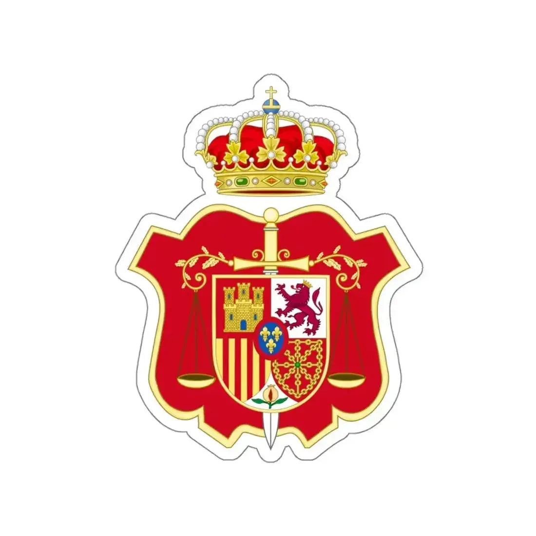 Coat of Arms of the General Council of the Judicial Power of Spain STICKER Vinyl Die-Cut Decal - The Sticker Space